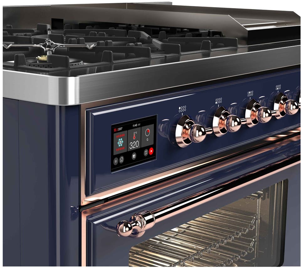 Ilve UM12FDNS3MBP Natural Gas In Midnight Blue W/ Copper Trim