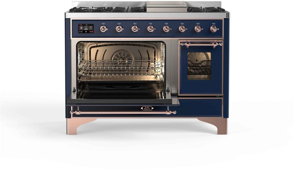 Ilve UM12FDNS3MBPLP Liquid Propane In Midnight Blue W/ Copper Trim