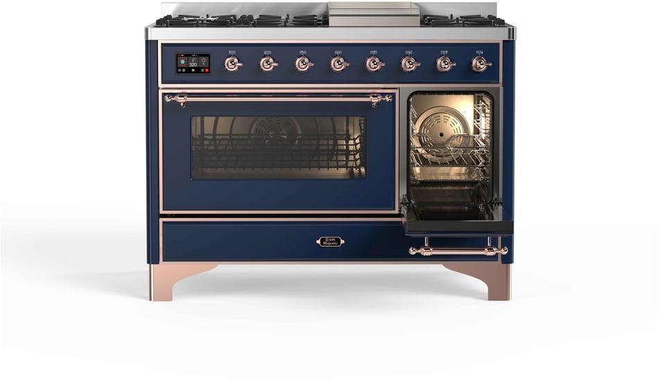 Ilve UM12FDNS3MBPLP Liquid Propane In Midnight Blue W/ Copper Trim