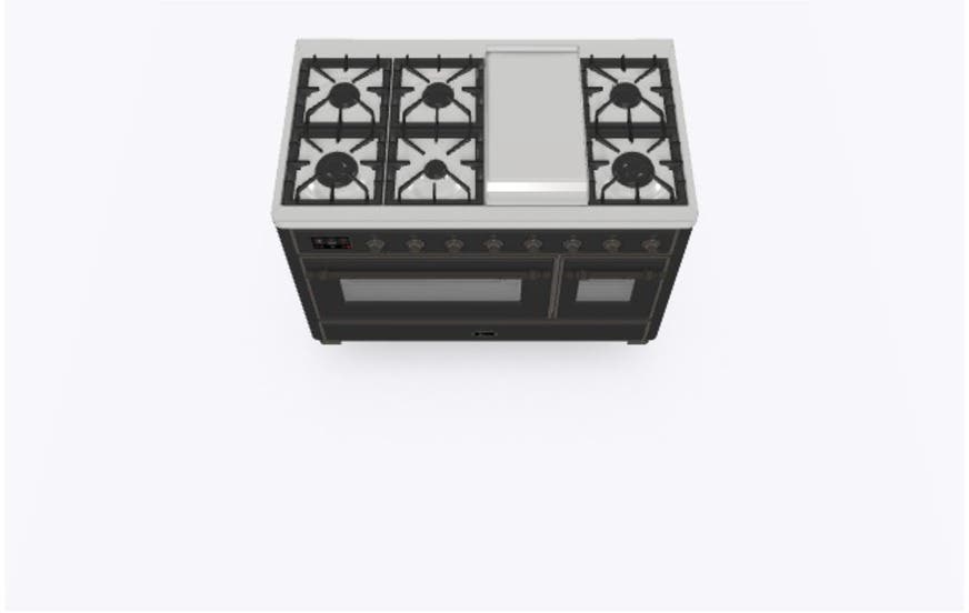 Ilve UM12FDNS3MGB Matte Graphite, Bronze Trim (Natural Gas)