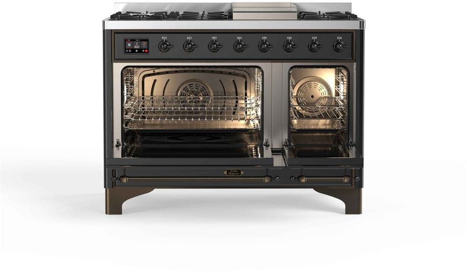 Ilve UM12FDNS3MGBLP Liquid Propane In Matte Graphite W/ Bronze Trim