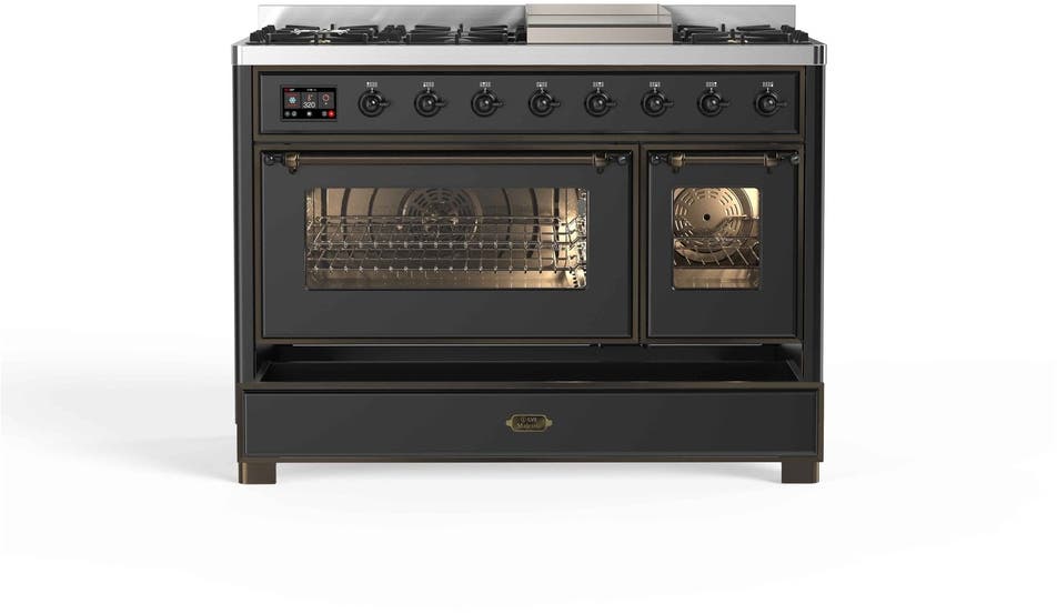 Ilve UM12FDNS3MGBLP Liquid Propane In Matte Graphite W/ Bronze Trim