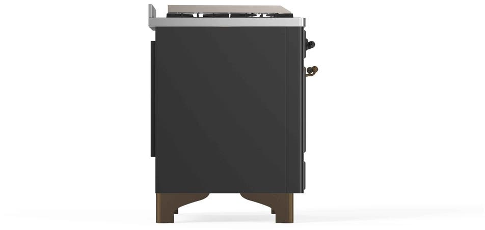 Ilve UM12FDNS3MGBLP Liquid Propane In Matte Graphite W/ Bronze Trim