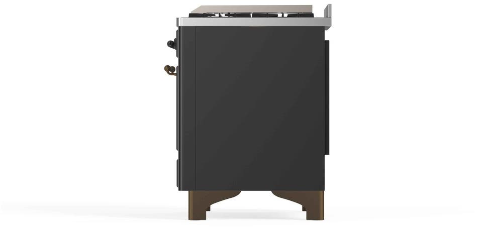 Ilve UM12FDNS3MGBLP Liquid Propane In Matte Graphite W/ Bronze Trim