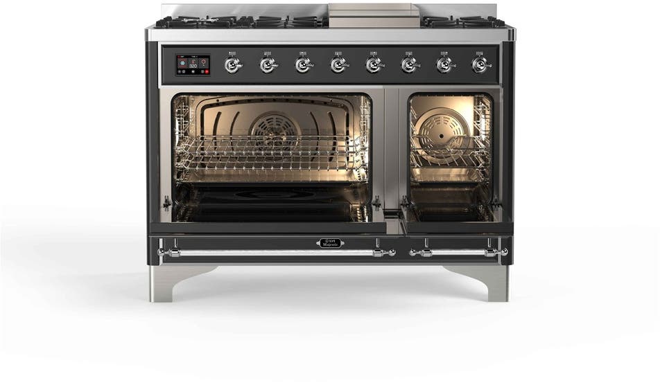 Ilve UM12FDNS3MGC Natural Gas In Matte Graphite W/ Chrome Trim