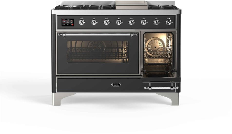 Ilve UM12FDNS3MGC Natural Gas In Matte Graphite W/ Chrome Trim