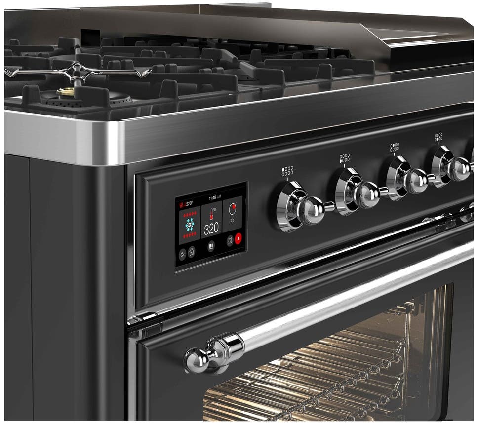Ilve UM12FDNS3MGC Natural Gas In Matte Graphite W/ Chrome Trim