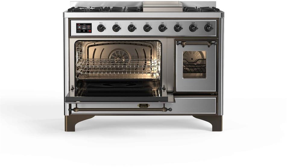 Ilve UM12FDNS3SSB Natural Gas In Stainless Steel W/ Bronze Trim