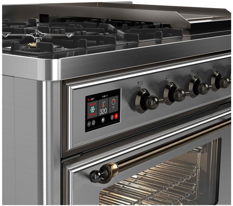 Ilve UM12FDNS3SSB Natural Gas In Stainless Steel W/ Bronze Trim