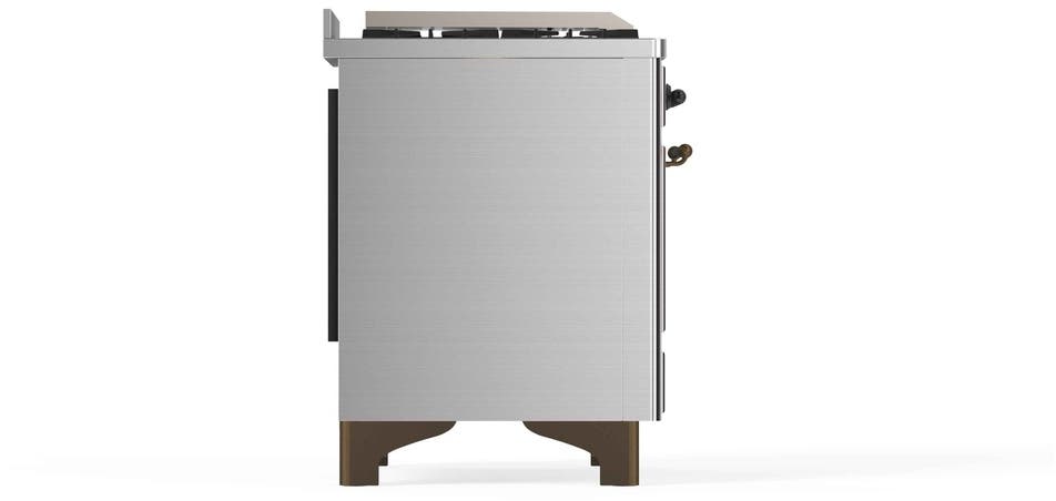 Ilve UM12FDNS3SSB Natural Gas In Stainless Steel W/ Bronze Trim