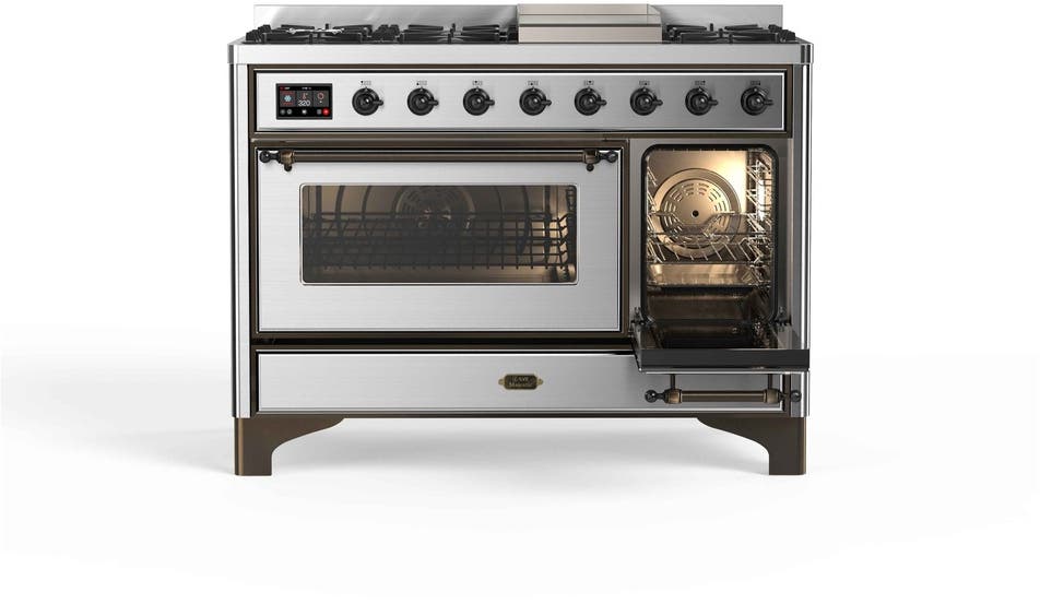 Ilve UM12FDNS3SSBLP Liquid Propane In Stainless Steel W/ Bronze Trim