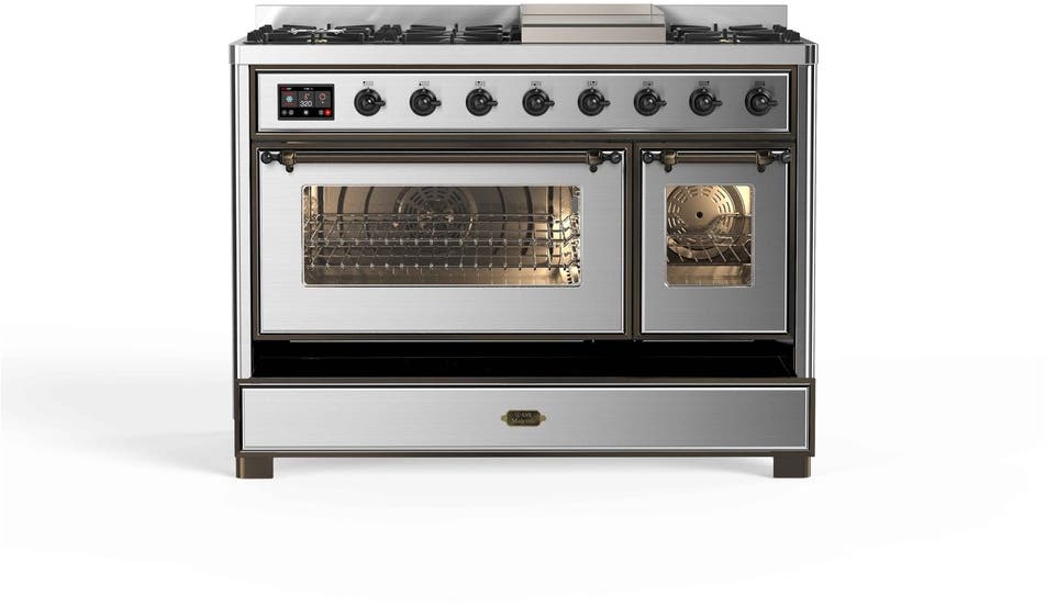 Ilve UM12FDNS3SSBLP Liquid Propane In Stainless Steel W/ Bronze Trim
