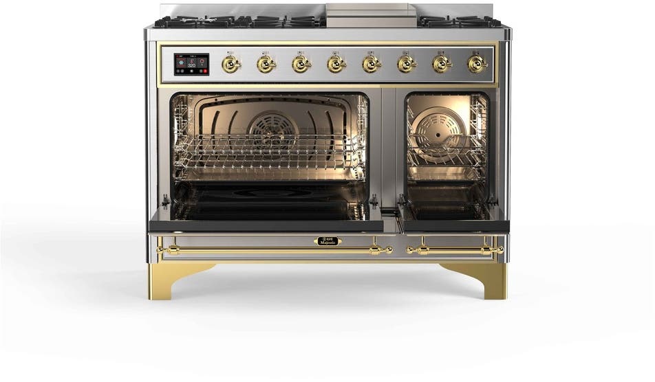 Ilve UM12FDNS3SSG Natural Gas In Stainless Steel W/ Brass Trim