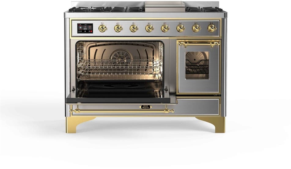 Ilve UM12FDNS3SSG Natural Gas In Stainless Steel W/ Brass Trim