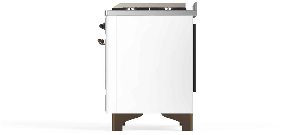 Ilve UM12FDNS3WHBLP Liquid Propane In White W/ Bronze Trim