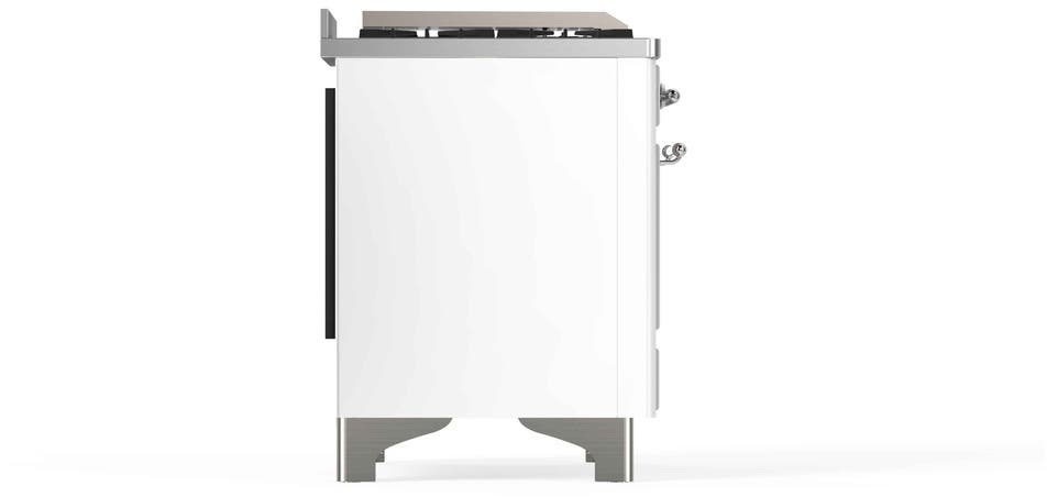 Ilve UM12FDNS3WHCLP Liquid Propane In White W/ Chrome Trim