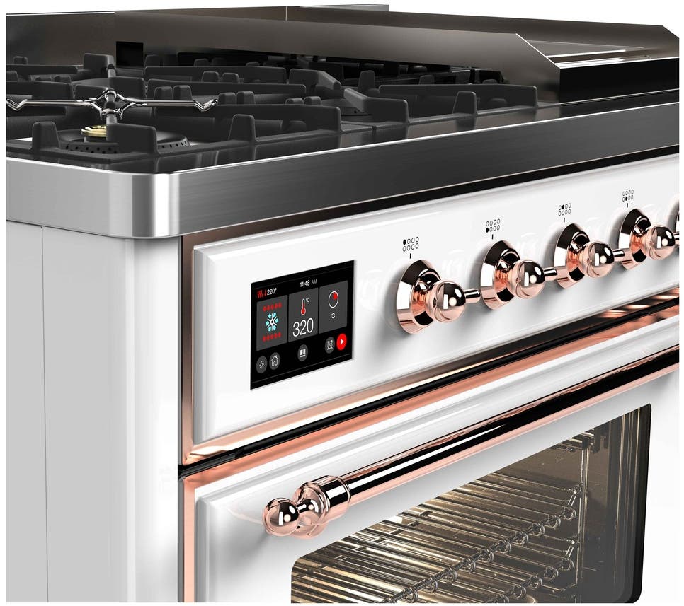 Ilve UM12FDNS3WHP Natural Gas In White W/ Copper Trim