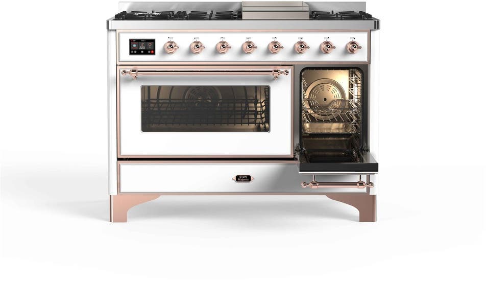 Ilve UM12FDNS3WHPLP Liquid Propane In White W/ Copper Trim