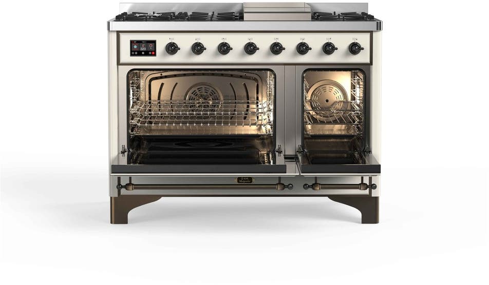 Ilve UM12FDQNS3AWB Natural Gas In Antique White W/ Bronze Trim
