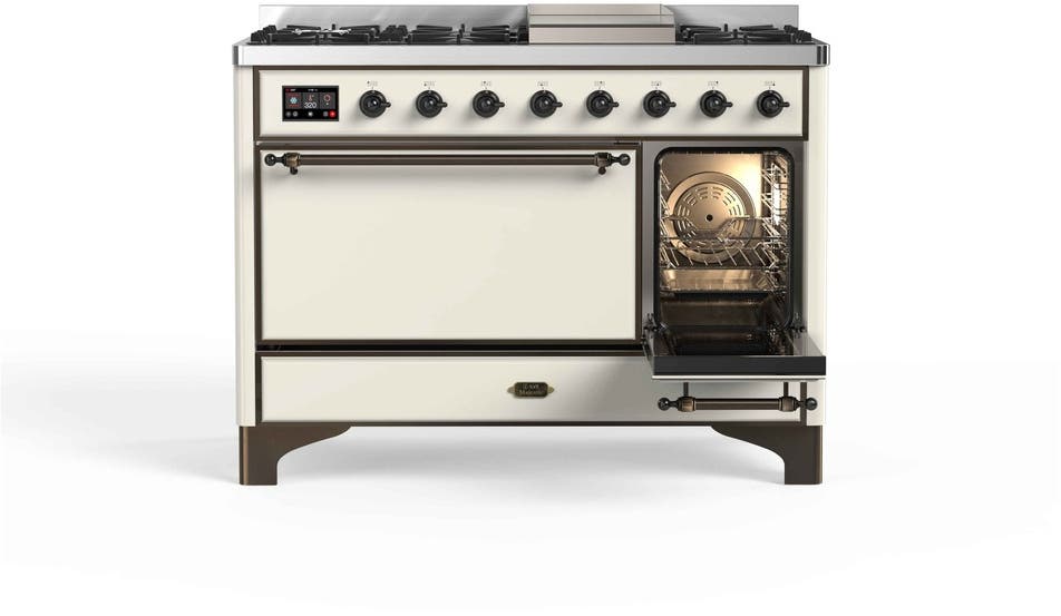 Ilve UM12FDQNS3AWBLP Liquid Propane In Antique White W/ Bronze Trim