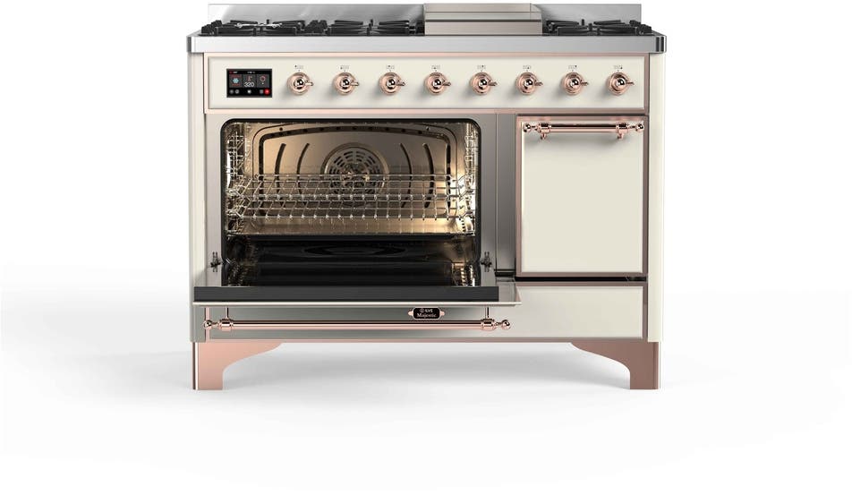 Ilve UM12FDQNS3AWP Natural Gas In Antique White W/ Copper Trim