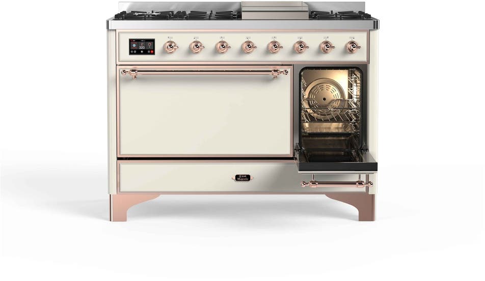 Ilve UM12FDQNS3AWP Natural Gas In Antique White W/ Copper Trim