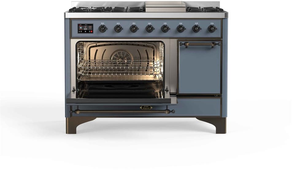 Ilve UM12FDQNS3BGB Natural Gas In Blue Grey W/ Bronze Trim
