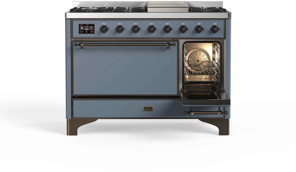Ilve UM12FDQNS3BGB Natural Gas In Blue Grey W/ Bronze Trim