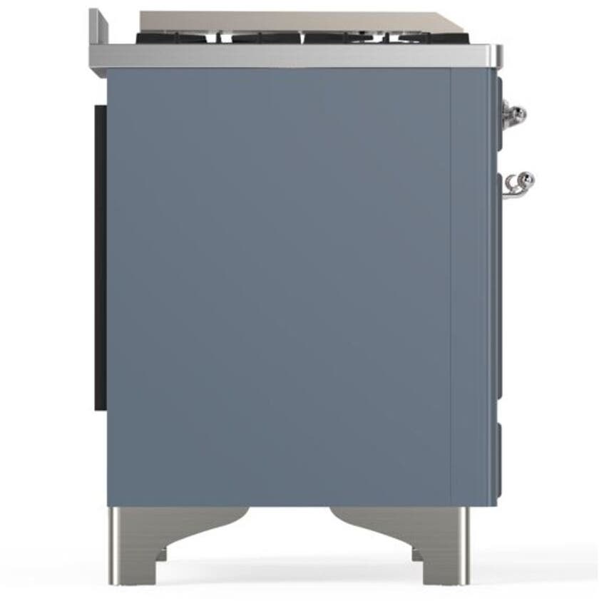 Ilve UM12FDQNS3BGC Natural Gas In Blue Grey W/ Chrome Trim