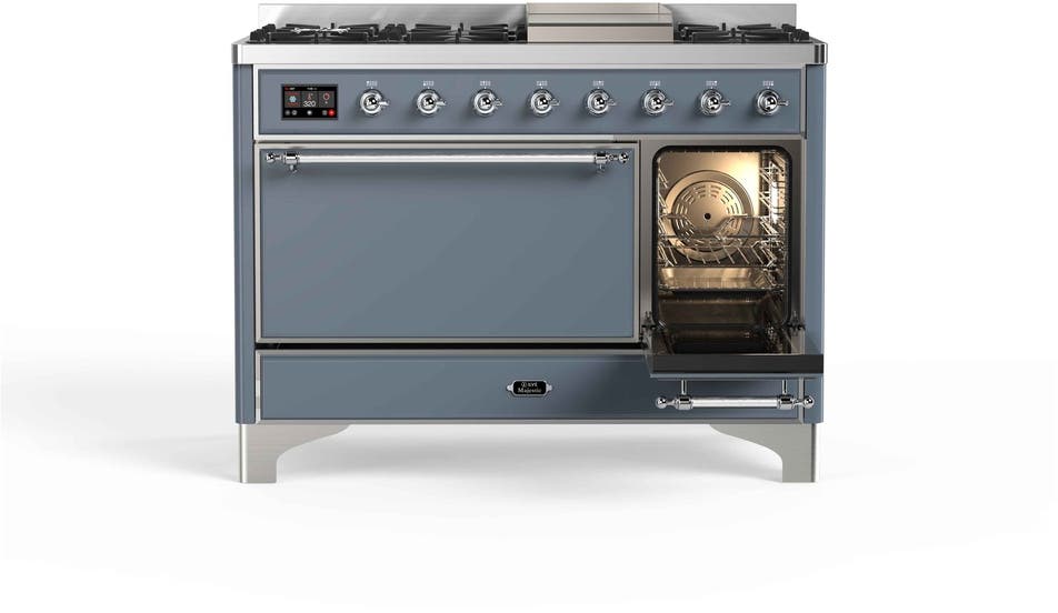 Ilve UM12FDQNS3BGCLP Liquid Propane In Blue Grey W/ Chrome Trim