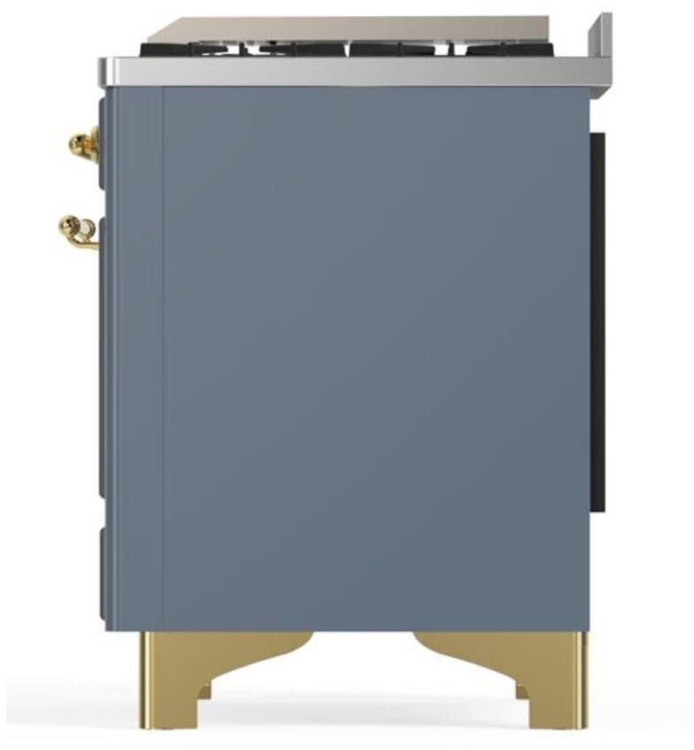 Ilve UM12FDQNS3BGGLP Liquid Propane In Blue Grey W/ Brass Trim