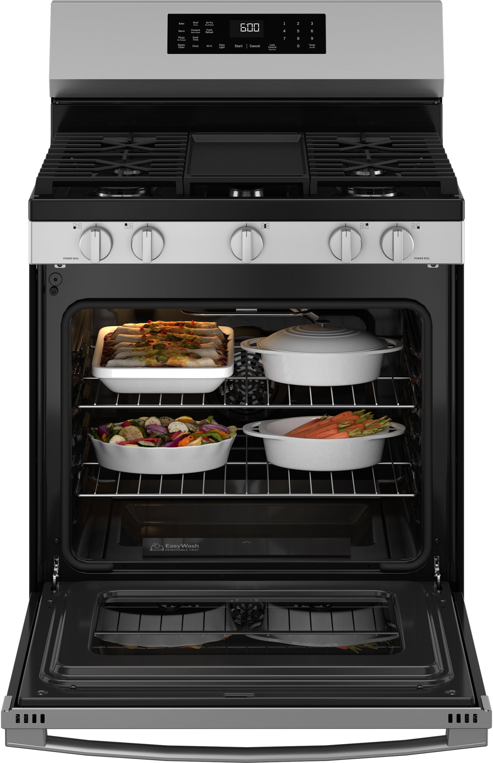 GE GGF600AVSS 5.3 Cu. Ft. Freestanding Gas Convection Range