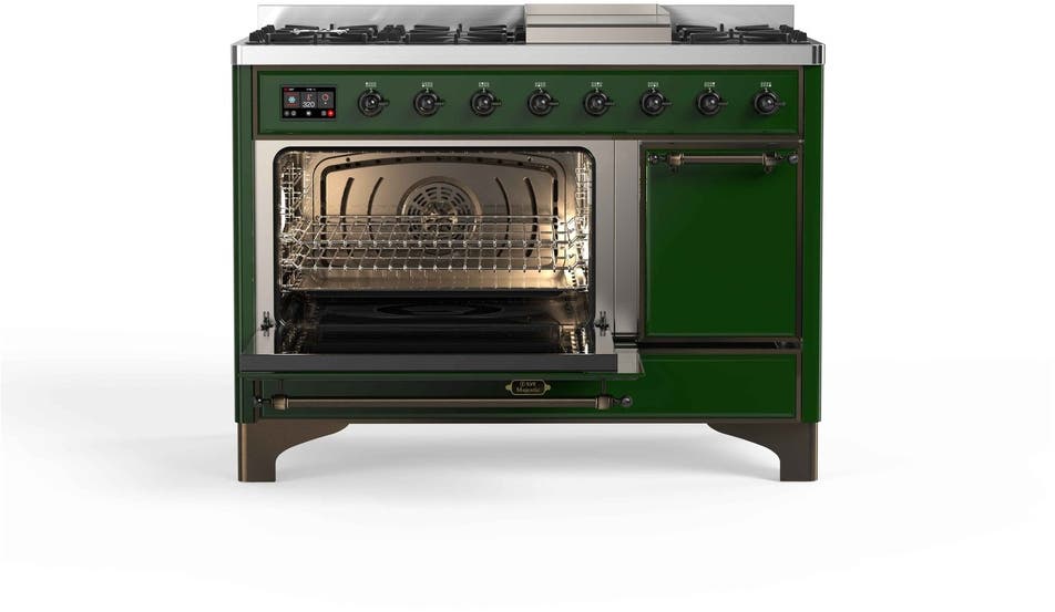 Ilve UM12FDQNS3EGB Natural Gas In Emerald Green W/ Bronze Trim
