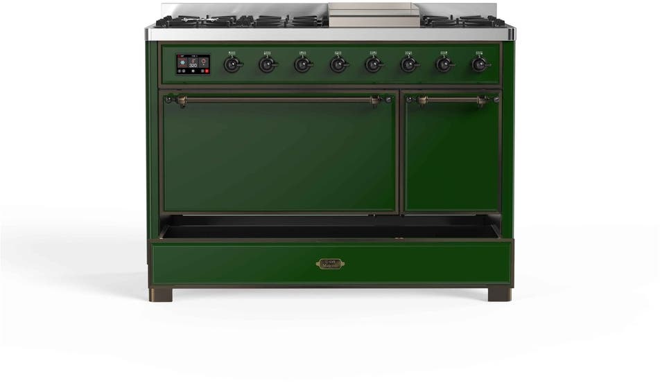 Ilve UM12FDQNS3EGB Natural Gas In Emerald Green W/ Bronze Trim