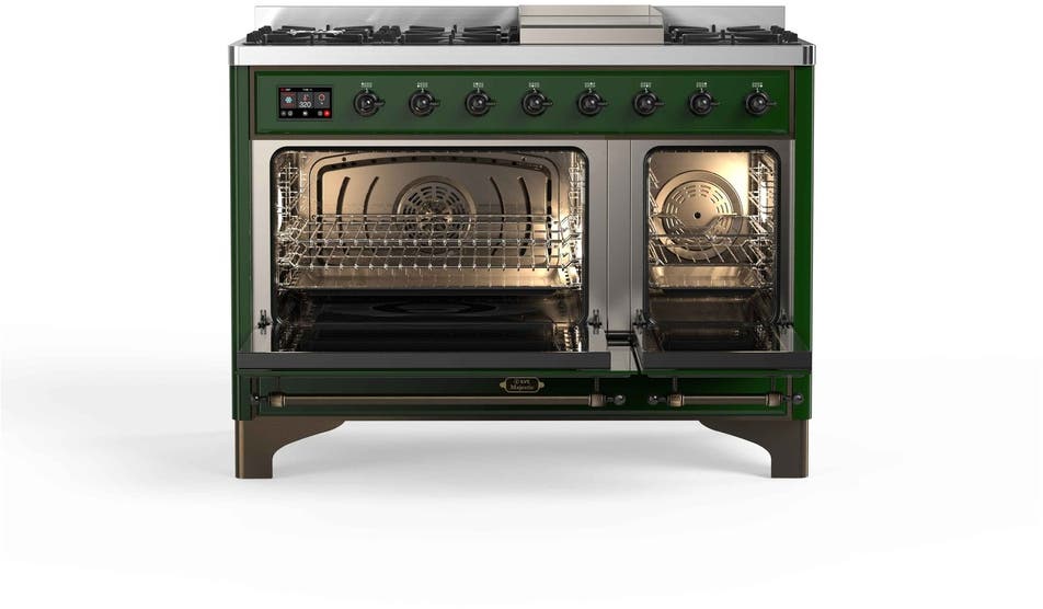 Ilve UM12FDQNS3EGBLP Liquid Propane In Emerald Green W/ Bronze Trim