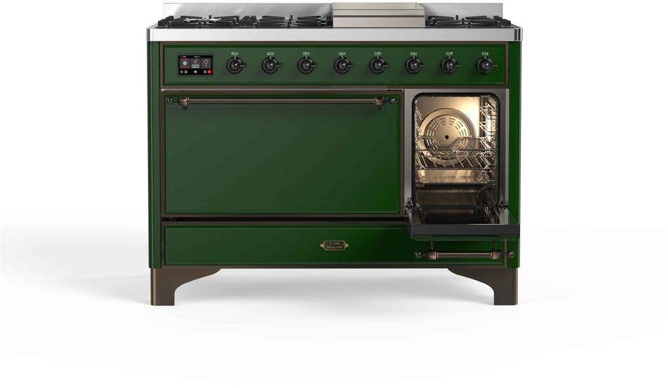 Ilve UM12FDQNS3EGBLP Liquid Propane In Emerald Green W/ Bronze Trim