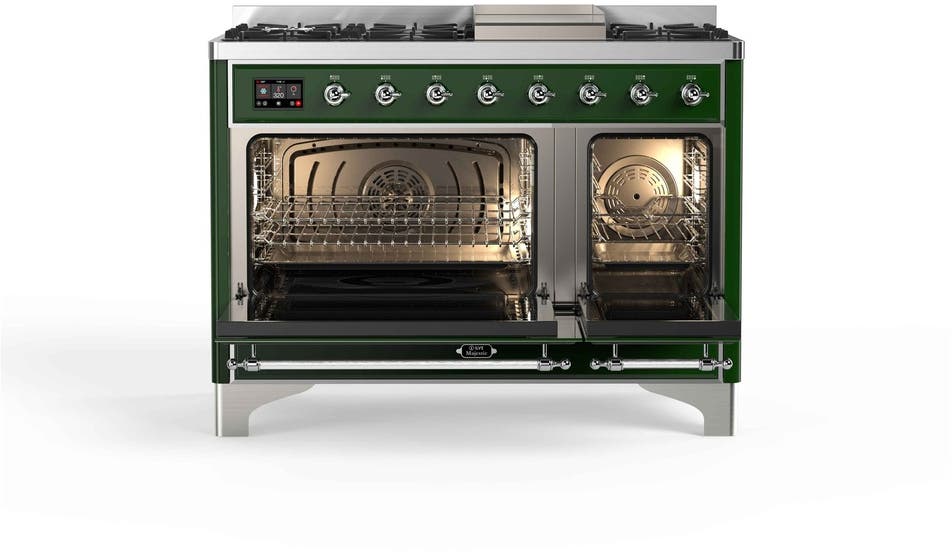 Ilve UM12FDQNS3EGC Natural Gas In Emerald Green W/ Chrome Trim