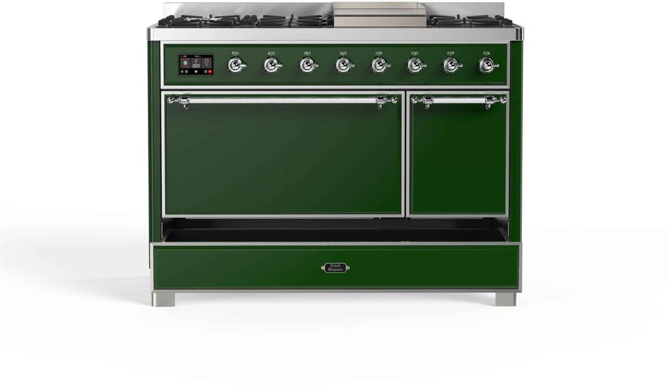 Ilve UM12FDQNS3EGC Natural Gas In Emerald Green W/ Chrome Trim