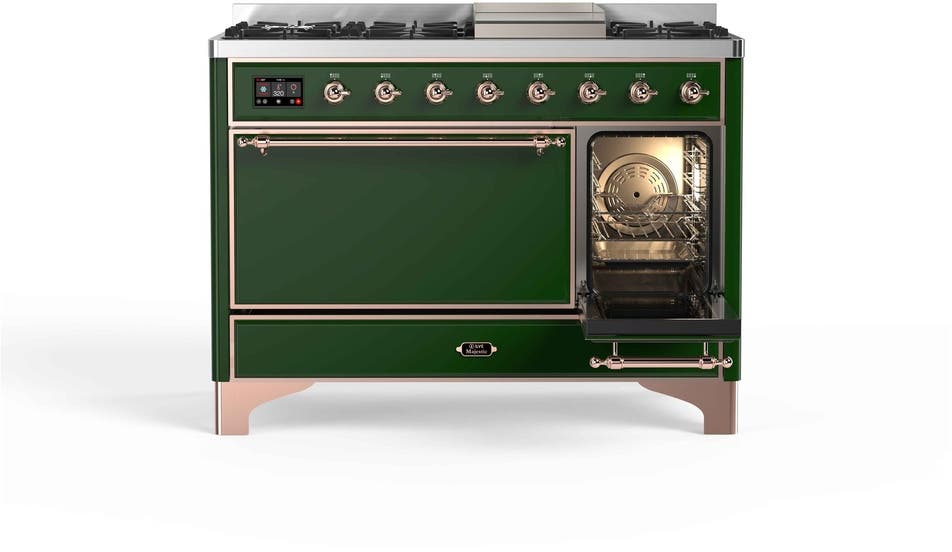 Ilve UM12FDQNS3EGPLP Liquid Propane In Emerald Green W/ Copper Trim