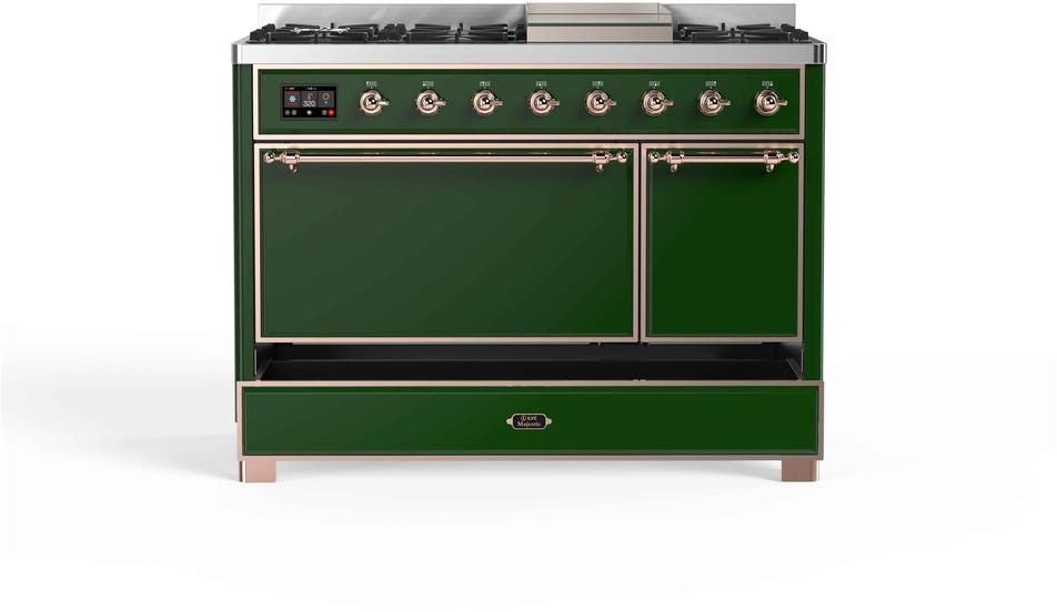 Ilve UM12FDQNS3EGPLP Liquid Propane In Emerald Green W/ Copper Trim