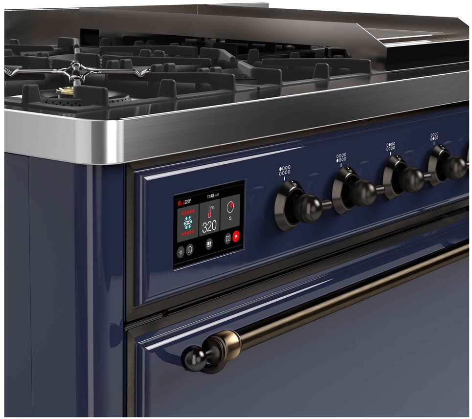 Ilve UM12FDQNS3MBBLP Liquid Propane In Midnight Blue W/ Bronze Trim