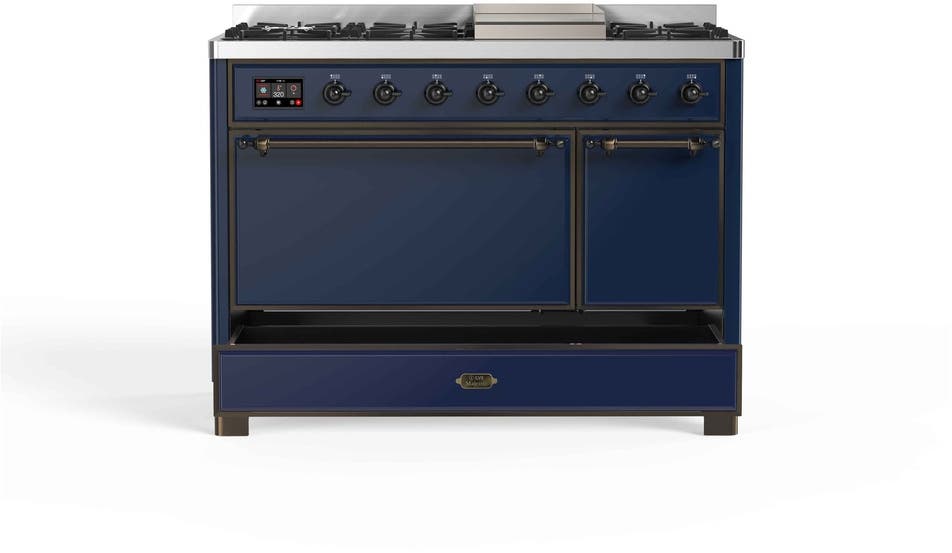 Ilve UM12FDQNS3MBBLP Liquid Propane In Midnight Blue W/ Bronze Trim
