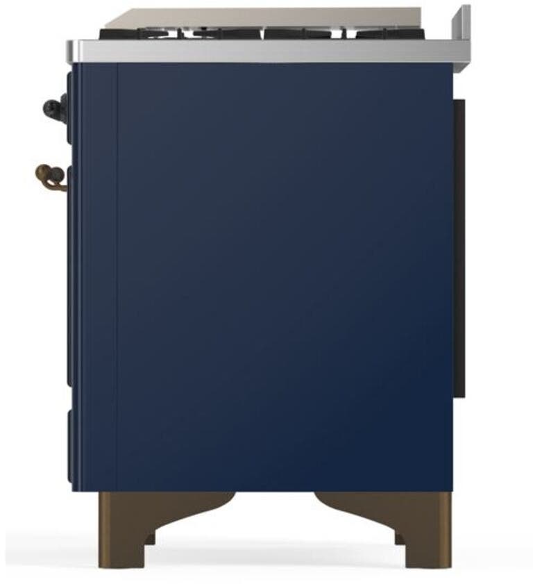 Ilve UM12FDQNS3MBBLP Liquid Propane In Midnight Blue W/ Bronze Trim