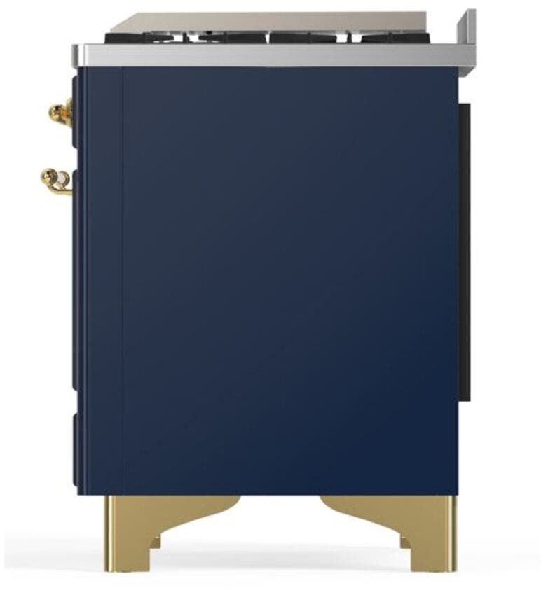 Ilve UM12FDQNS3MBG Natural Gas In Midnight Blue W/ Brass Trim