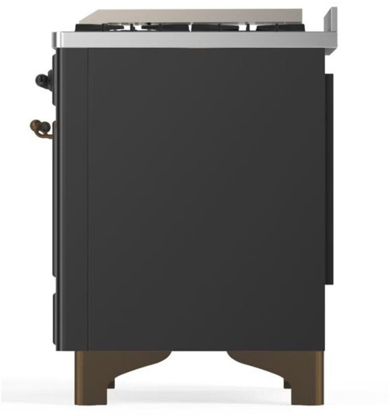 Ilve UM12FDQNS3MGB Natural Gas In Matte Graphite W/ Bronze Trim