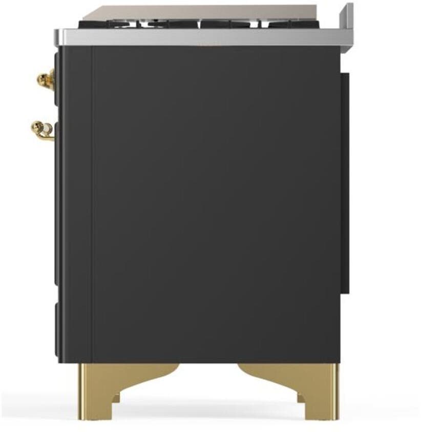 Ilve UM12FDQNS3MGGLP Liquid Propane In Matte Graphite W/ Brass Trim