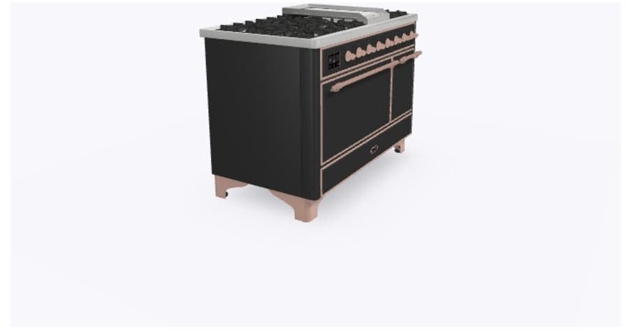 Ilve UM12FDQNS3MGP Natural Gas In Matte Graphite W/ Copper Trim