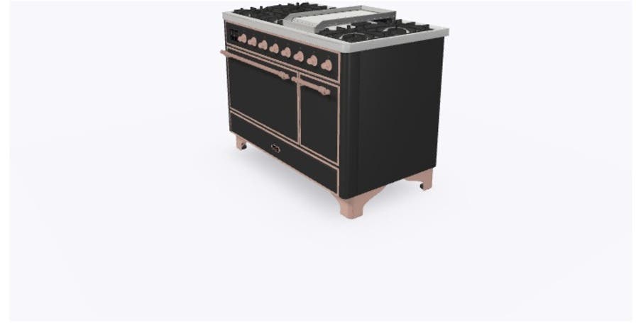 Ilve UM12FDQNS3MGP Natural Gas In Matte Graphite W/ Copper Trim