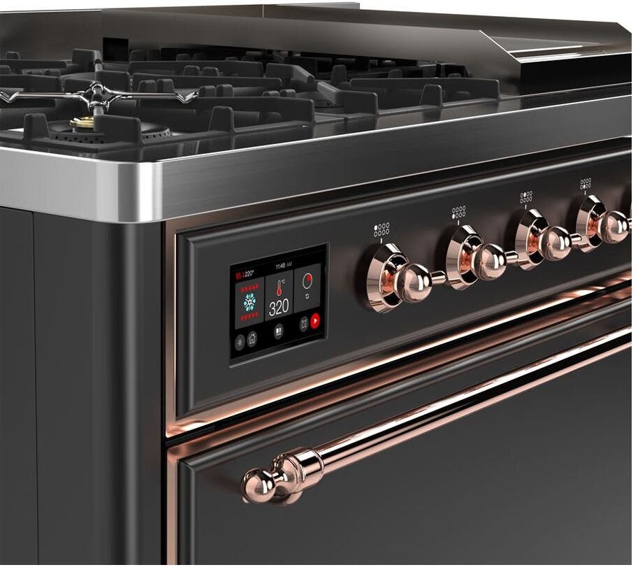 Ilve UM12FDQNS3MGPLP Liquid Propane In Matte Graphite W/ Copper Trim