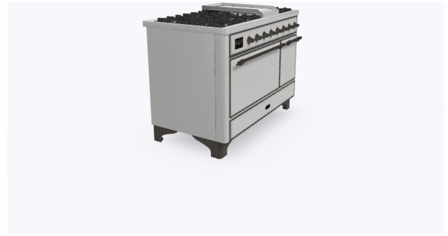 Ilve UM12FDQNS3SSBLP Liquid Propane In Stainless Steel W/ Bronze Trim